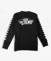 Vans Kids Exposition Check Black Crewneck Sweatshirt