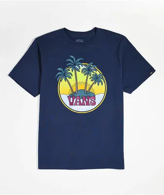 Vans Kids Four Palm Island Navy T-Shirt