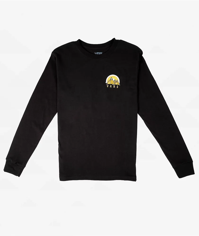 Vans Kids Off The Wall Vibes Black Long Sleeve T-Shirt