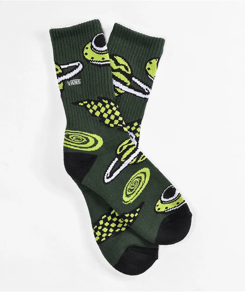 Vans Kids Out Of This Universe Green Crew Socks