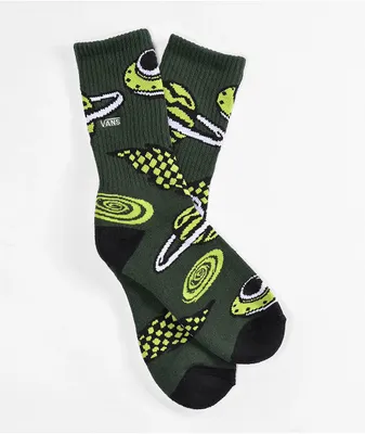Vans Kids Out Of This Universe Green Crew Socks