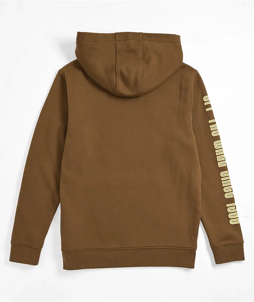 Vans Kids Sidestripe Stack Brown Hoodie