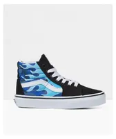 Vans Kids Sk8-Hi Camo Flame Blue Ice Skate Shoes