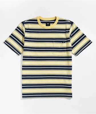 Vans Kids Stripe Blue & Yellow Pocket T-Shirt