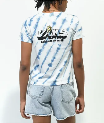 Vans Kind Hugz Navy Tie Dye Crop T-Shirt