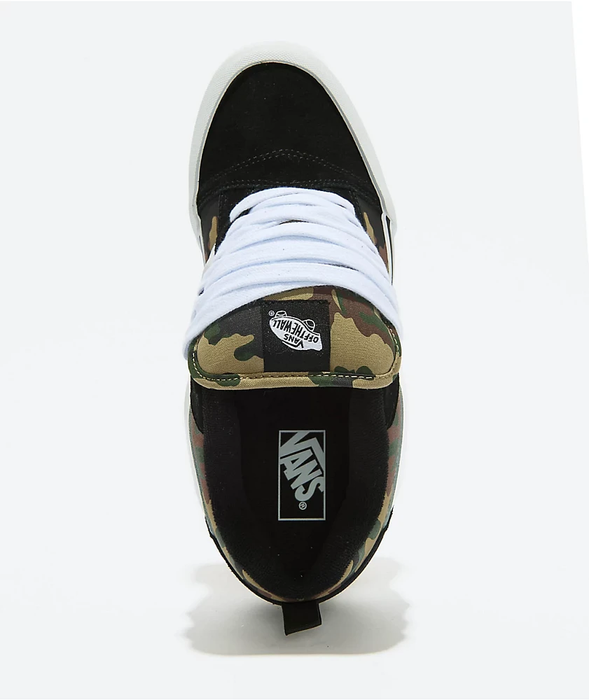 Vans Knu Skool Black & Camo Skate Shoes