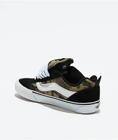 Vans Knu Skool Black & Camo Skate Shoes