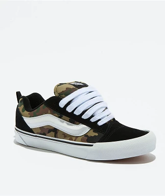 Vans Knu Skool Black & Camo Skate Shoes