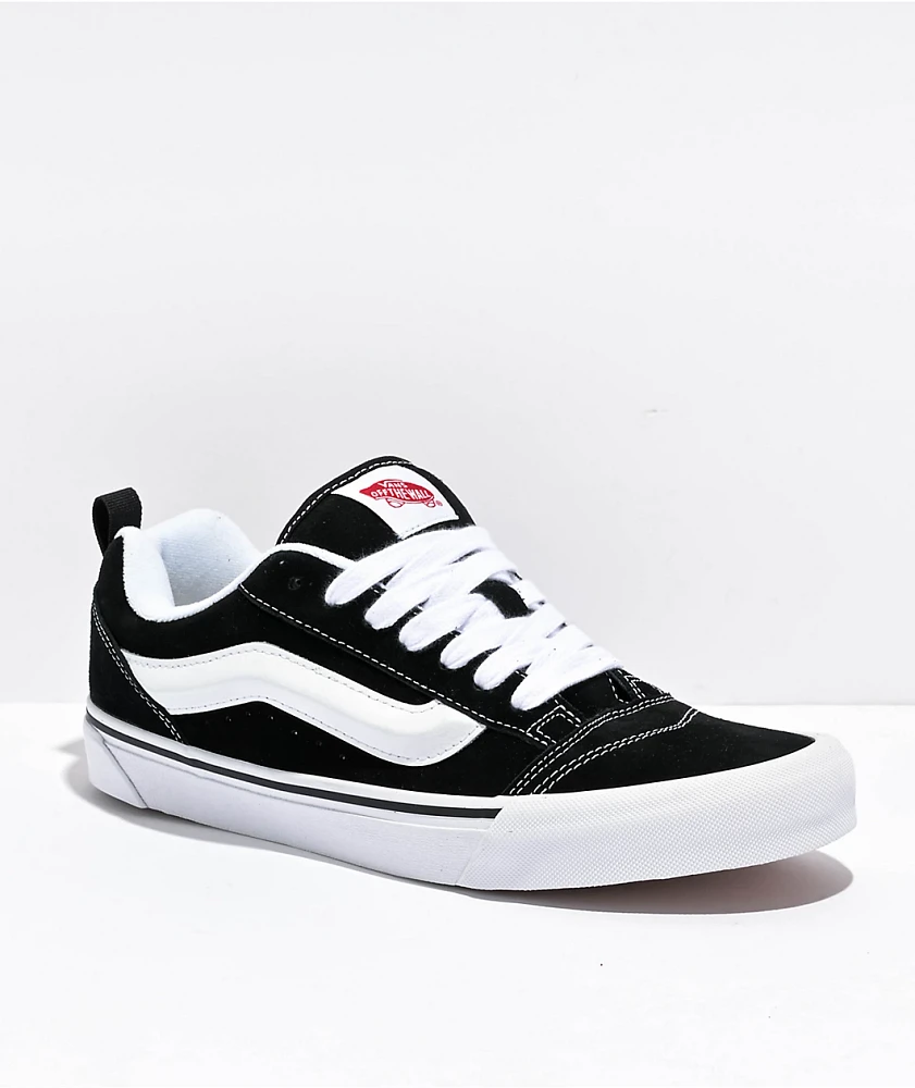 Vans Knu Skool Black & White Skate Shoes