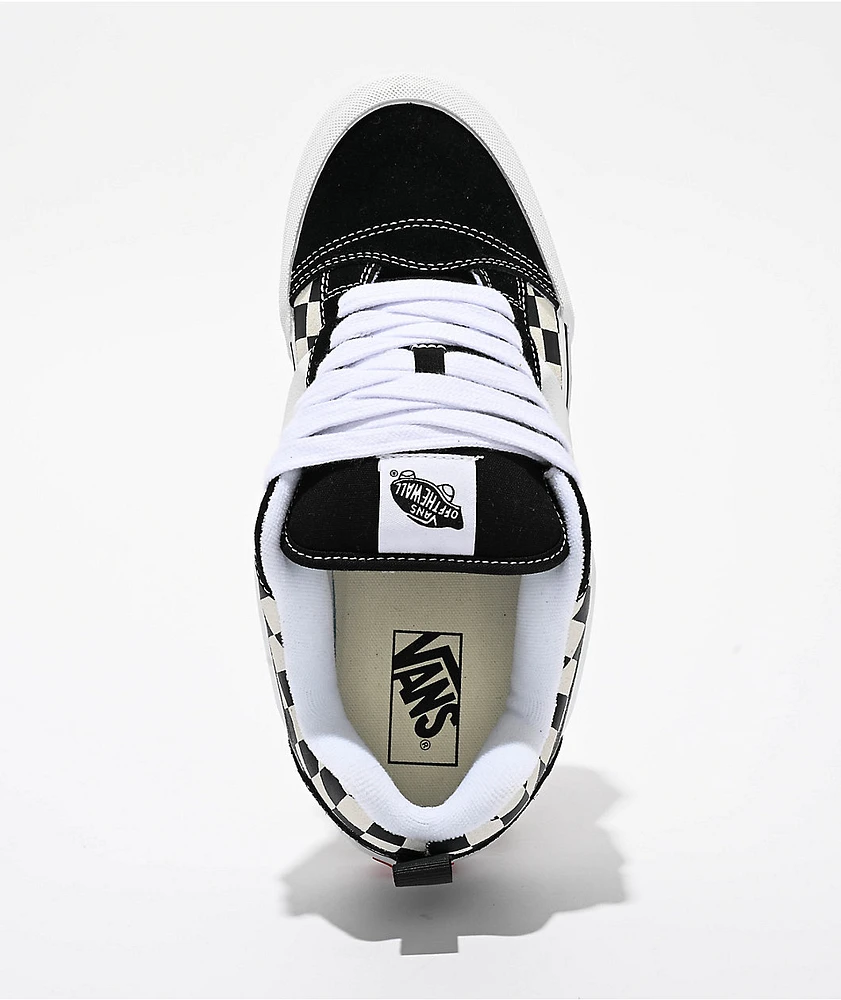 Vans Knu Skool Checkerboard Black & White Skate Shoes