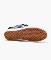 Vans Knu Skool Flame Black & Blue Skate Shoes
