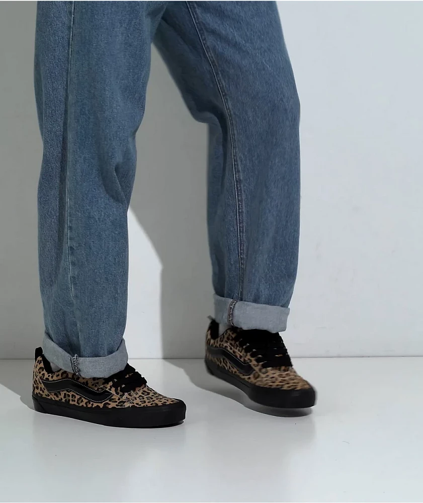 Vans Knu Skool Leopard & Black Skate Shoes