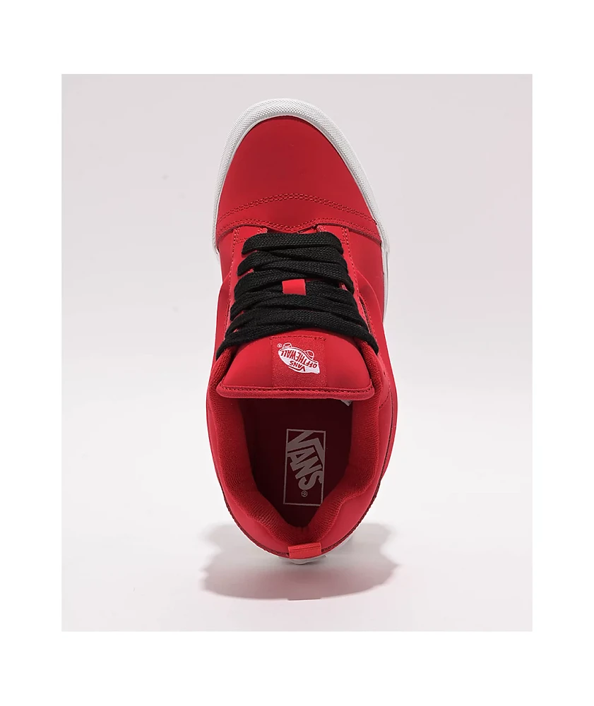 Vans Knu Skool Red & Black Skate Shoes