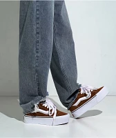 Vans Knu Skool Stack Brown Orange Skate Shoes