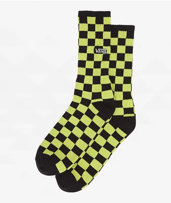Vans Lime Punch Checkered Crew Socks