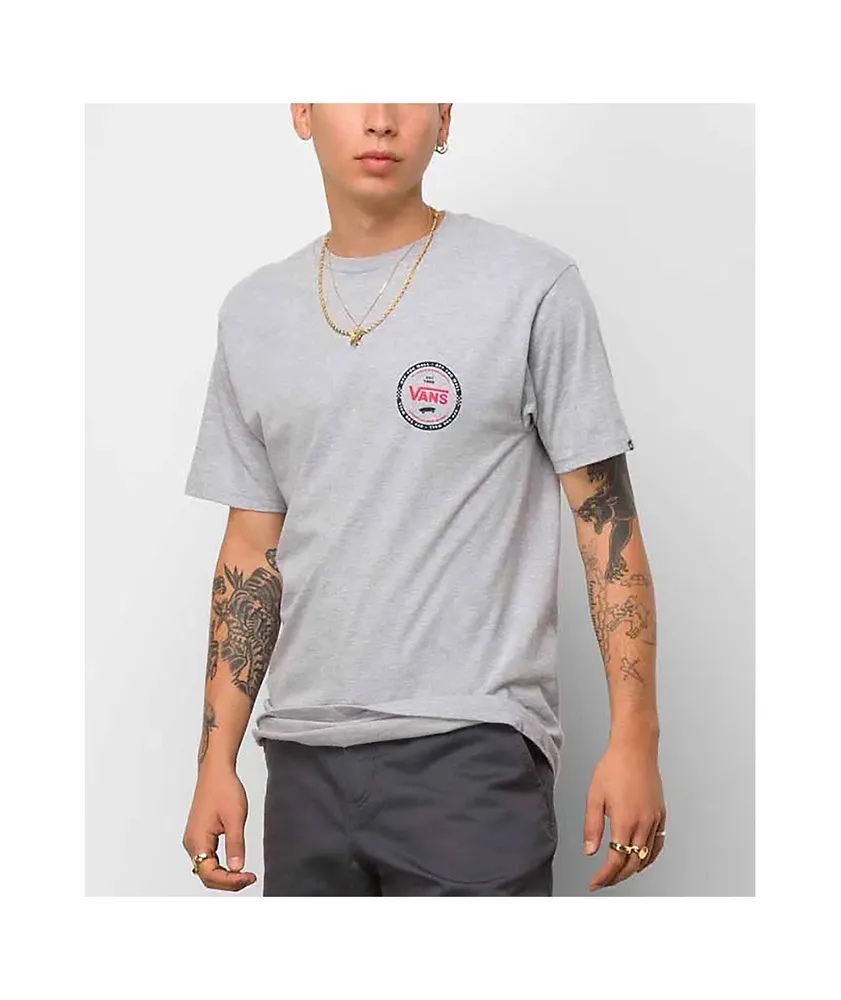 Vans Logo Check Grey T-Shirt