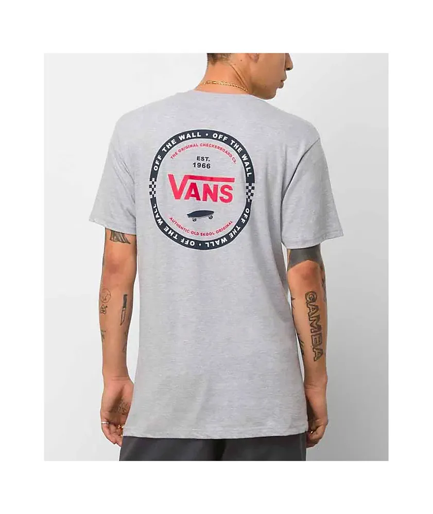 Vans Logo Check Grey T-Shirt