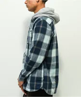 Vans Lopes Blue Hooded Flannel Shirt