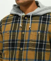 Vans Lopes Brown & Black Hooded Flannel Shirt