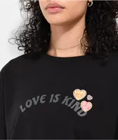 Vans Love Is Kind Black Crop Twofer Long Sleeve T-Shirt