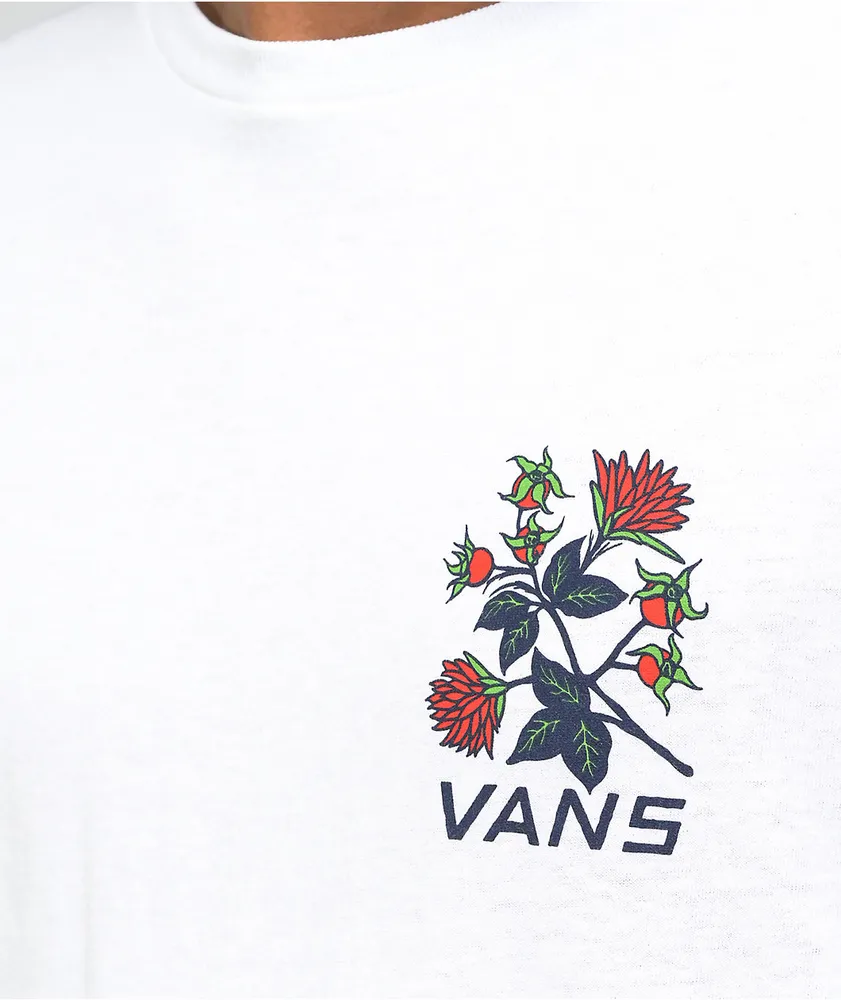 Vans Low Point Floral White Long Sleeve T-Shirt