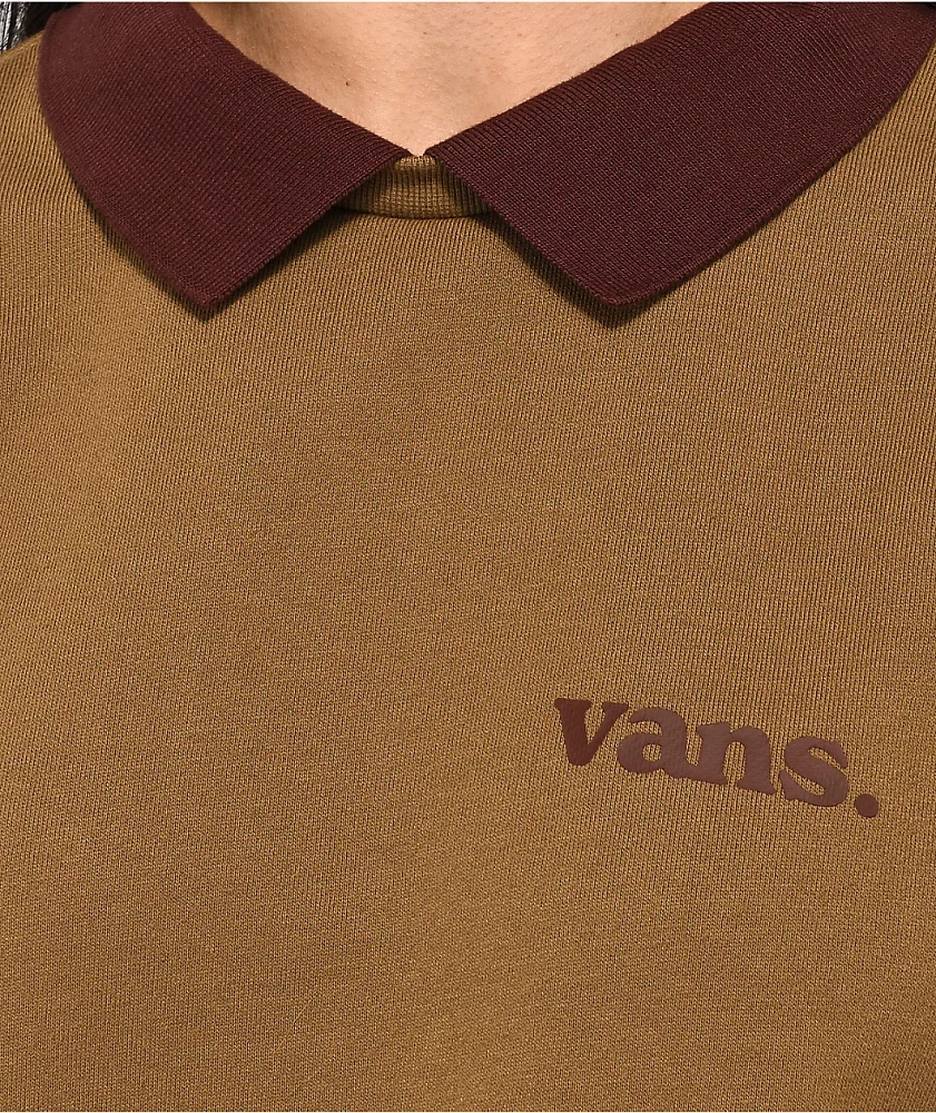 Vans Lowered Collar Kangaroo Brown Crewneck Sweatshirt