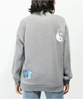 Vans Mascy Daze Heather Grey Oversized Crewneck Sweatshirt