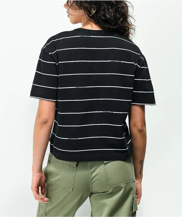 Black T-Shirt | Crop White & Stripe Pueblo Vans OTW Mall