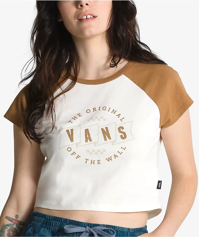 Vans Off The Wall Branch Raglan Crop T-Shirt