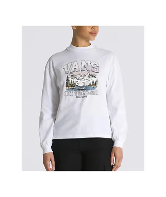 Vans Off The Wall Springs White Long Sleeve Mock Neck T-Shirt