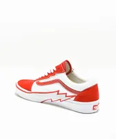 Vans Old School Bolt Red & White Skate Shoes