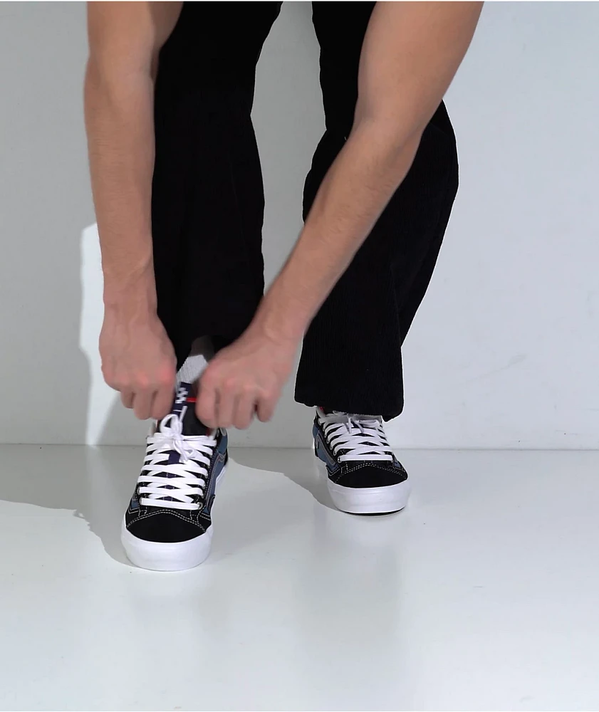 Vans Old Skool 36+ Black & Stv Navy Skate Shoes