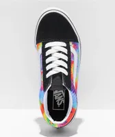 Vans Old Skool Black & Rainbow Tie Dye Skate Shoes