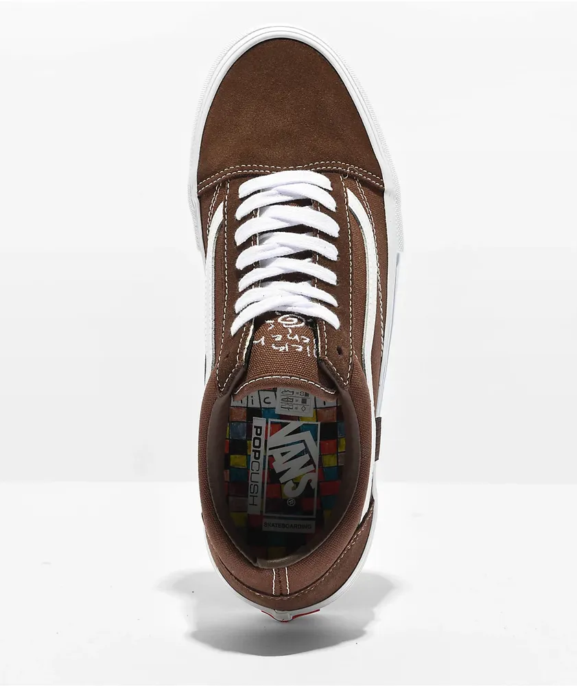 Vans Old Skool Brown & White Skate Shoes