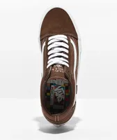 Vans Old Skool Brown & White Skate Shoes