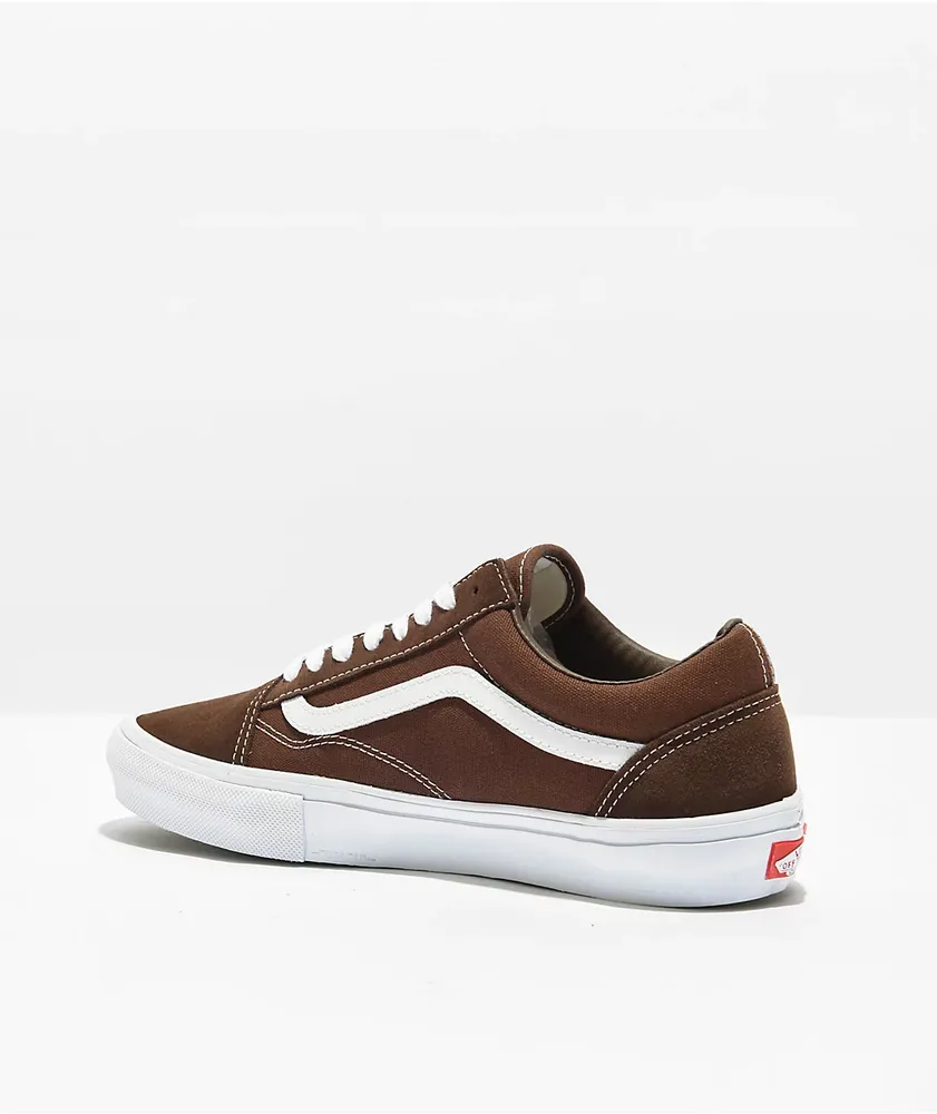 Vans Old Skool Brown & White Skate Shoes