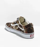 Vans Old Skool Brown Tie Dye Skate Shoes