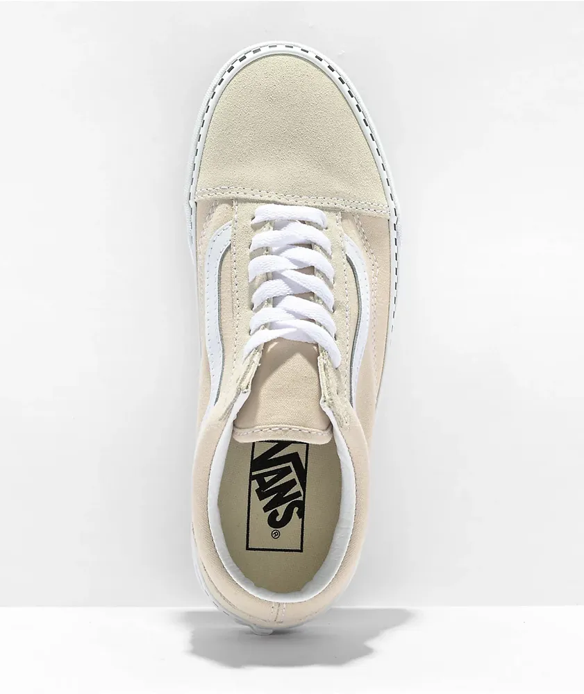 Vans Old Skool Checkered Foxing Turtledove Skate Shoes