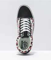 Vans Old Skool ComfyCush Drop V Black, White & Red Checkerboard Skate Shoes