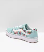 Vans Old Skool ComfyCush Floral Aquatic Blue Skate Shoes