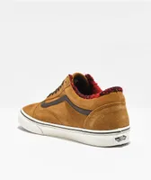 Vans Old Skool Cozy Hug Brown & Red Skate Shoes