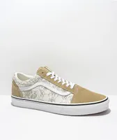 Vans Old Skool Desert Skulls Incense & White Skate Shoes