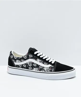 Vans Old Skool Flash Skulls Black & Multi Skate Shoes