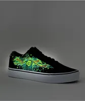 Vans Old Skool Glow Wizard Black & White Skate Shoes