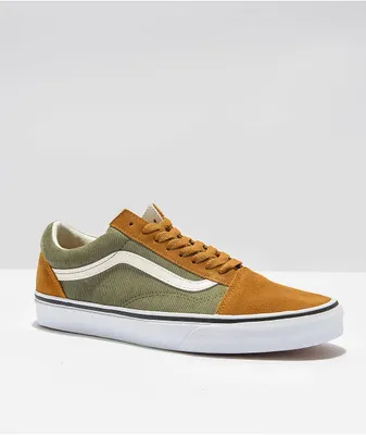 Vans Old Skool Green & Brown Skate Shoes