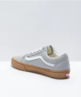 Vans Old Skool High Rise Grey, White, & Gum Skate Shoes