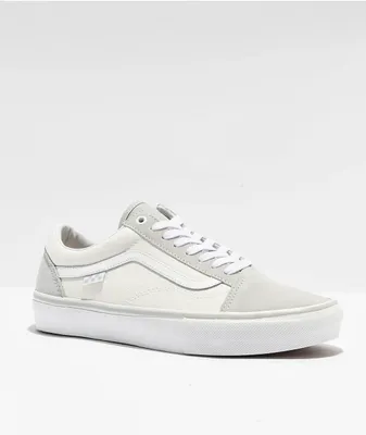 Vans Old Skool Light Grey & White Skate Shoes