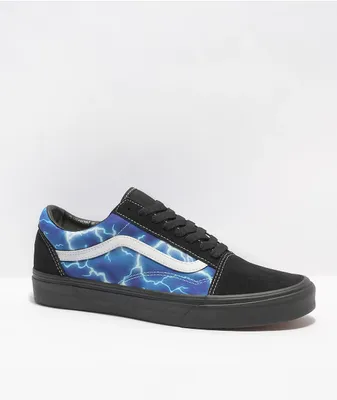 Vans Old Skool Lightning Black & Blue Skate Shoes