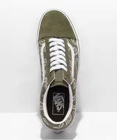 Vans Old Skool Peace Paisley Green Skate Shoes