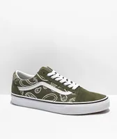 Vans Old Skool Peace Paisley Green Skate Shoes